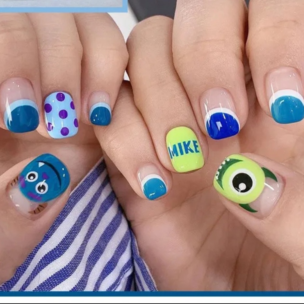 Inspired Monster Inc. Colorful Nail Art Wrap Stickers Set